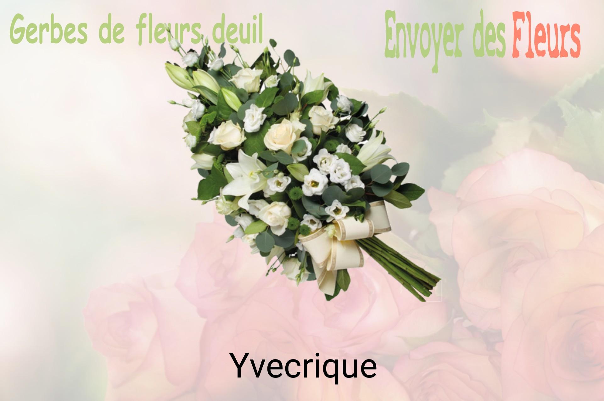 Gerbe de fleurs de deuil livrée à Yvecrique